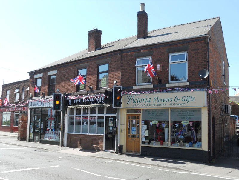 Photograph of Sitwell Street wedding flags