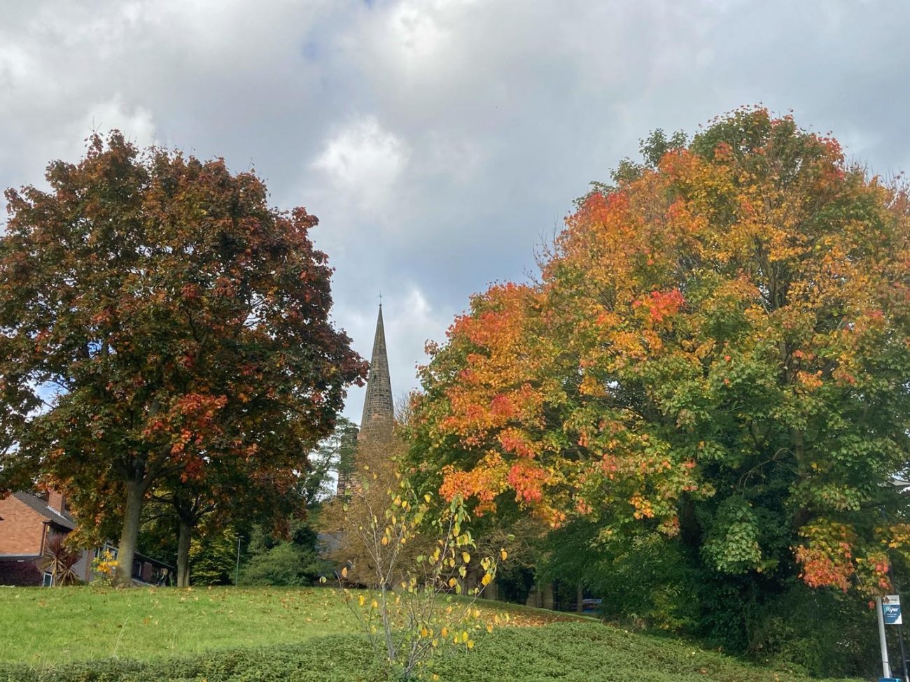 Photograph of St Werburgh's in Autumn