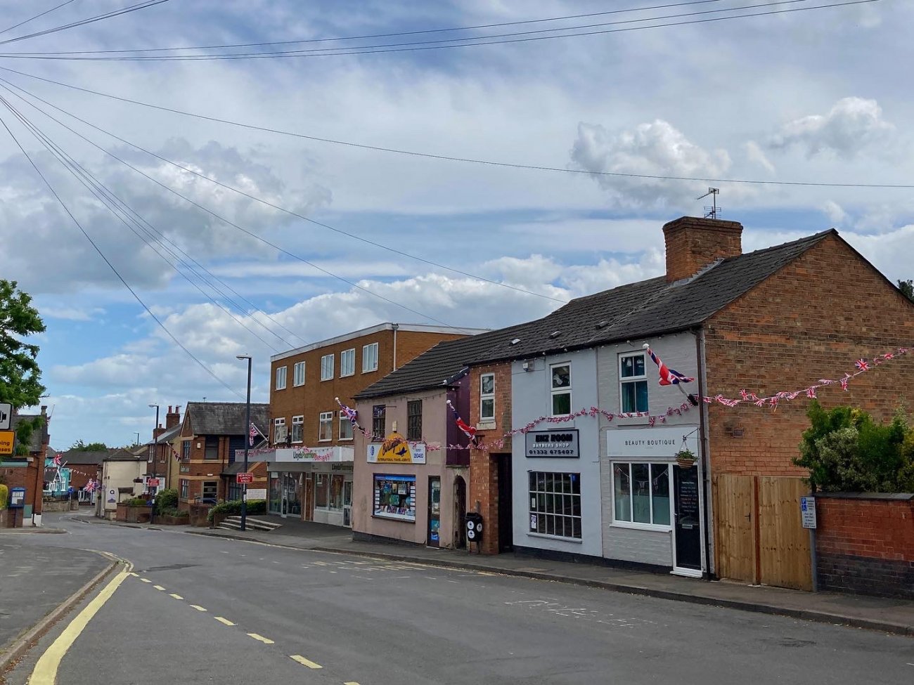 Photograph of Chapel Street decorated for the Queen's Platinum Jubilee