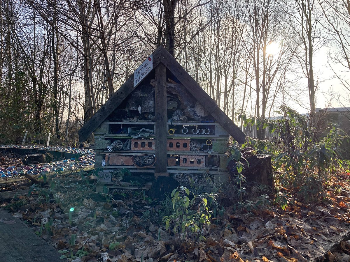 Photograph of Bug hotel at Spondon Station