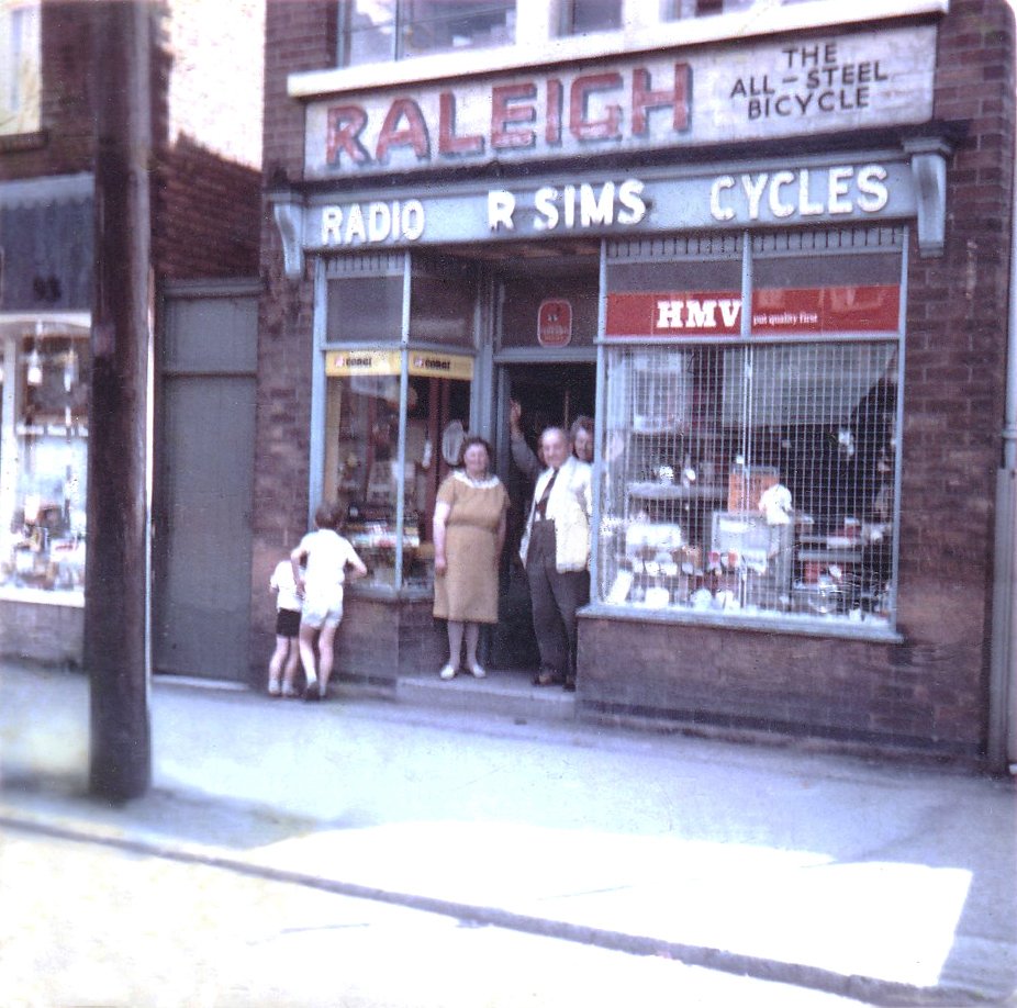Photograph of Bob Sims' Shop, Sitwell Street, 1962