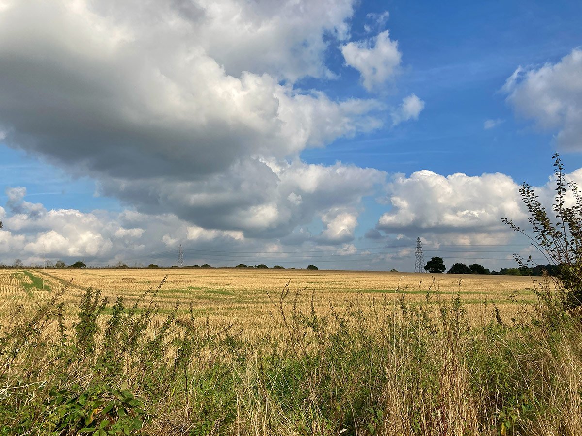 Photograph of Ockbrook fields in the autumn